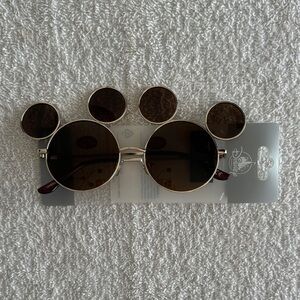 Disney Gold Brown Mickey Mouse Sunglasses Glasses